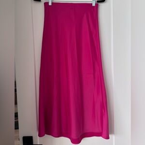 Dynamite Pink Long Satin Skirt